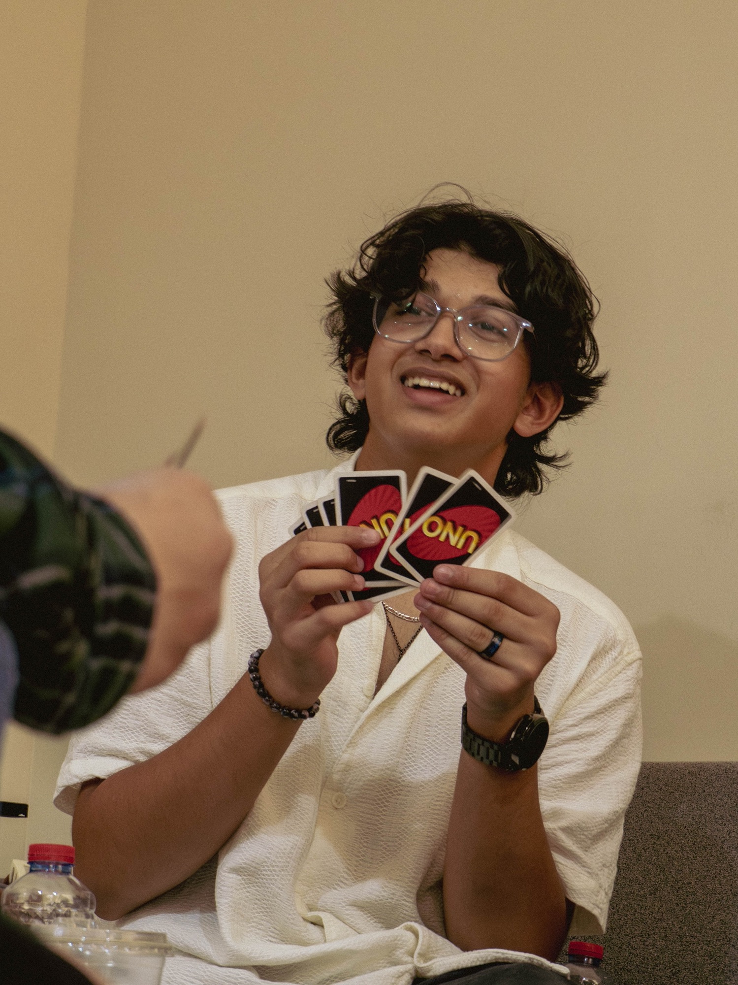 Candid photo of Raashid Ambel smiling