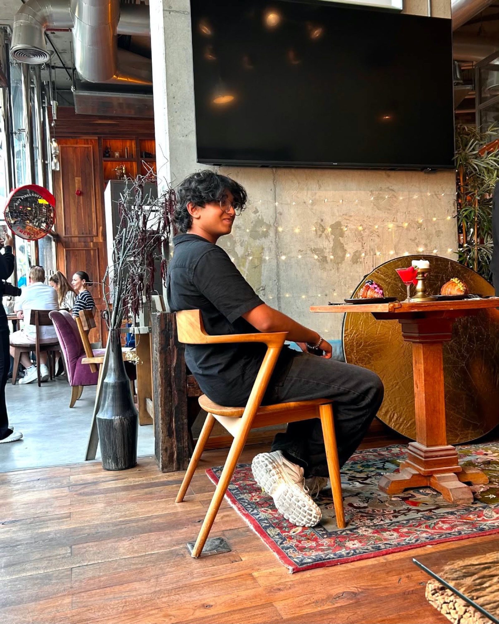 Raashid Ambel on set at the When Eyes Meet location